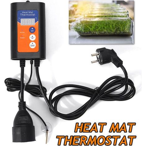 Ej.Life 1000W Contrôleur de Thermostat Digital Heat Mat pour la Germination des graines, Les Reptiles et Le Brassage 41-108 ° F (1/5)
