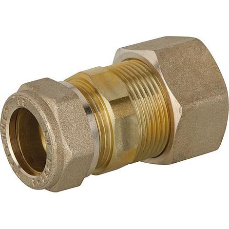 Raccord pour tube à spirale DN20 x 18mm, laiton avec joint graphite haute T°