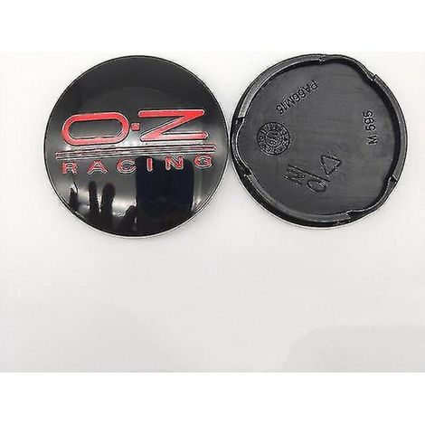 62mm Radnabenkappen für Oz Racing M595 Oz Leichtmetallfelgen, Farbe 62 58 Shry4x62, schwarz und rot. (1/4)
