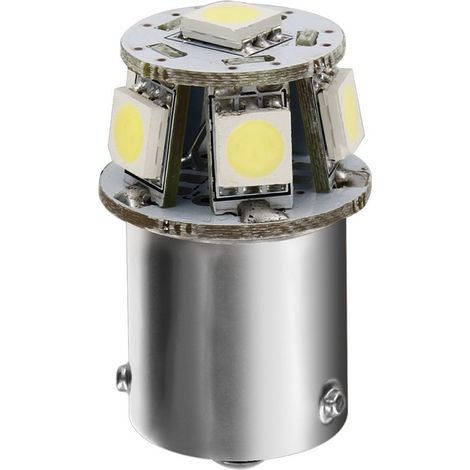 24V Led Series - 6 SMD x 3 chips - (R5W-R10W) - BA15s - 1 pz  - Scatola - Arancio - Doppia polarità (1/4)