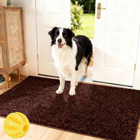 Clean'Pattes – Assorbe lo sporco prima che possa depositarsi, Tappetino assorbente per zampe di cane, Tappetino antiscivolo lavabile in lavatrice per cani, Ingresso, Porta e Corridoio, Niente più trac