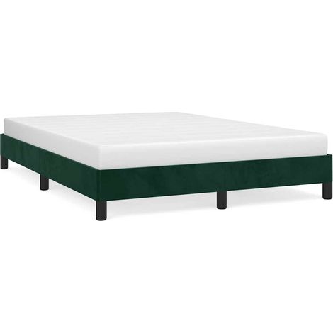 Maison Exclusive - Giroletto senza Materasso Verde Scuro 140x200 cm in Velluto (1/5)