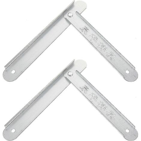Lot de 2 charnières pour escabeau, charnières en alliage d'aluminium, barres de liaison de rechange, accessoires pour escabeau (1/2)