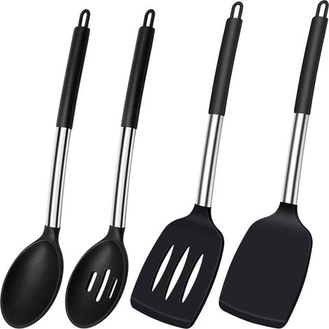 Spatula - Silicona BPA Libre - Resistente Hasta 220 °C - Para Sartenes Antiadherentes - Set de 4 Piezas (1/5)