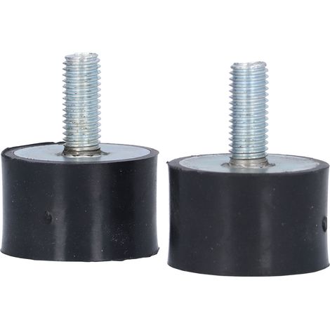 2 Pièces Silentblocs Anti-Vibrations en Caoutchouc pour Moteurs et Compresseurs, Fixation VD M10 25mm
