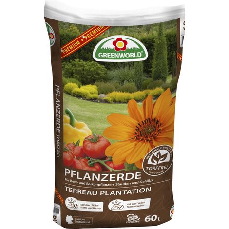 Greenworld Premium Pflanzerde torffrei 60 L Erde (1/2)