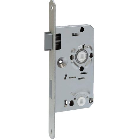Serrure encastrée pour portes de WC ES WC R S 55 78 20-61772, argentée (1/3)