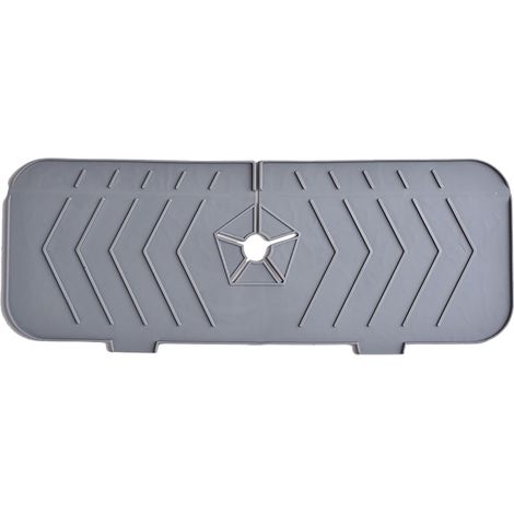Tapis de robinet anti-éclaboussures, doux, multifonctionnel, facile à nettoyer, en TPR, pour évier de cuisine. (1/5)