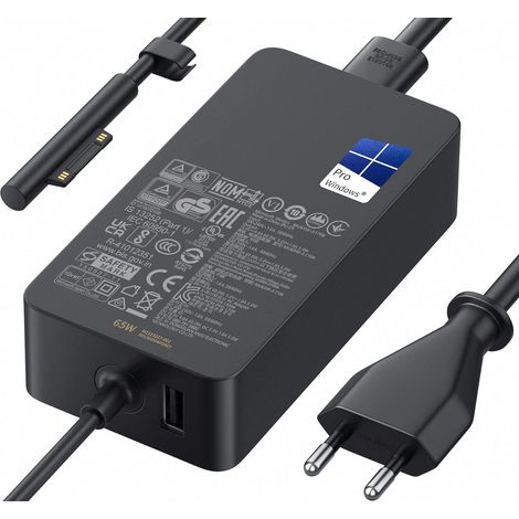65W Chargeur Surface Pro pour Microsoft Surface Charger 65W 44W 39W 36W (1/5)