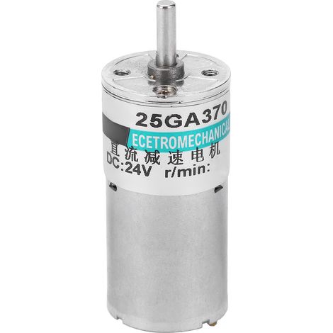 Moteur à engrenages CC miniature XD-25GA370+ 24V, réducteur lent 300 tr/min, bidirectionnel, support inclus, usage industriel (1/5)
