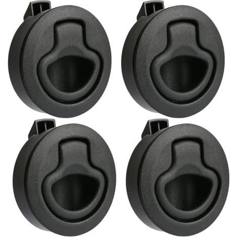 Lot de 4 serrures Push Lock pour camping-car, serrure à clapet, meuble, trappe d'accès, hublot ras, casier, ascenseur tiroir, camping-car - (1/5)