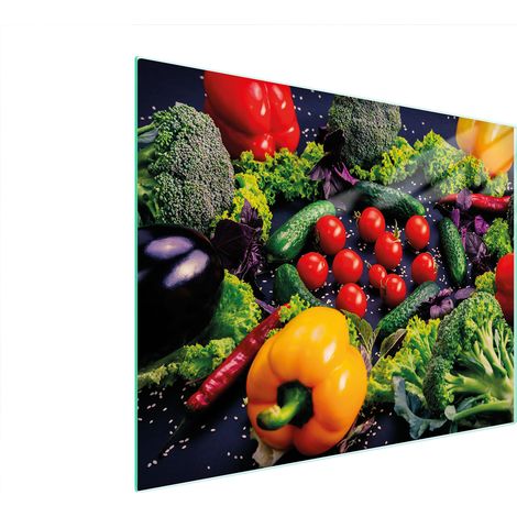 TABLA DE CORTAR DE VIDRIO 52x40 VERDURAS (1/5)