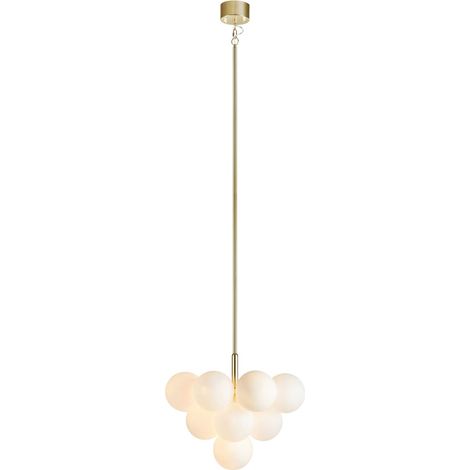 Markslojd merlot plafonnier 13 globe light laiton blanc (1/3)