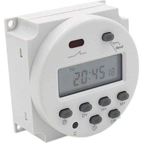 Interrupteur Commutateur Numérique à Cristaux Liquides programmable Relais CN101A DC 12V 16 Amp SPST (1/4)
