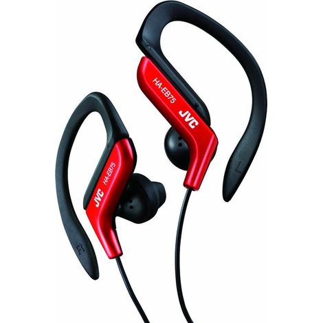 HA-EB75-RN-U auricular y casco Auriculares Alámbrico gancho de oreja Deportes Negro, Rojo (1/3)