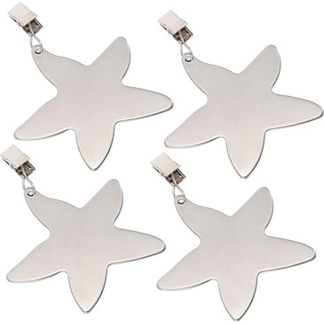 4 pinces nappe inox – clips antidérapants – intérieur/extérieur – pique-nique/repas plein air – accessoires stables (1/5)