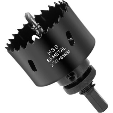Scie Cloche Bi-métal 68mm, M42 HSS Bimétallique Scie Trèpan avec Foret de Centrage pour Robuste Perceuse à Percer pour Fer, Aluminium, Bois, Cloison Sèche, Tuyau, Panneau de Fibres de Bois (1/5)
