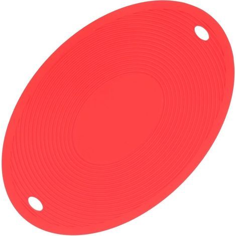 Pair Dessous de Plat Antidérapant Oval XL en Silicone Épais Rouge, Résistant la Chaleur, pour Casseroles et Poêles, Accessoire la Cuisine, Protection Table，30x20cm (1/5)
