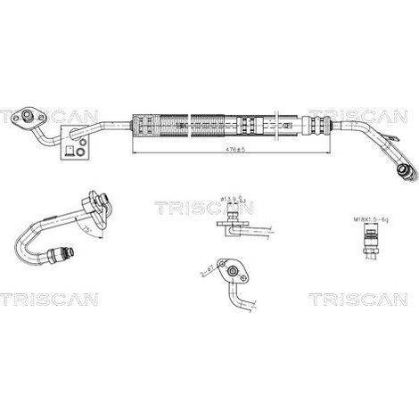 Tuyau hydraulique, direction TRISCAN 8516 29061 VW 7P0 422 893 AB 7P0 422 893 C