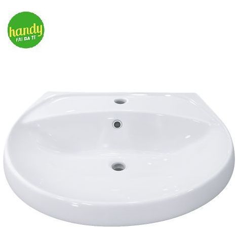 Lavabo in ceramica bianca serie esse lavabo 60 cm PRISMA