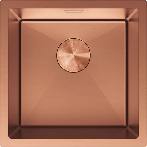 Mexen Trixo Edelstahlspüle 1-Becken 440 x 440 mm, Kupfer - 6413441000-65 (1/5)