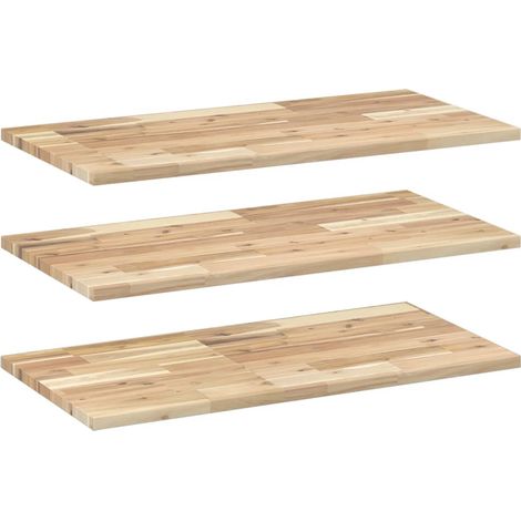 Maison Exclusive - Schweberegale 3 Stk. 100x40x2 cm Massivholz Ak