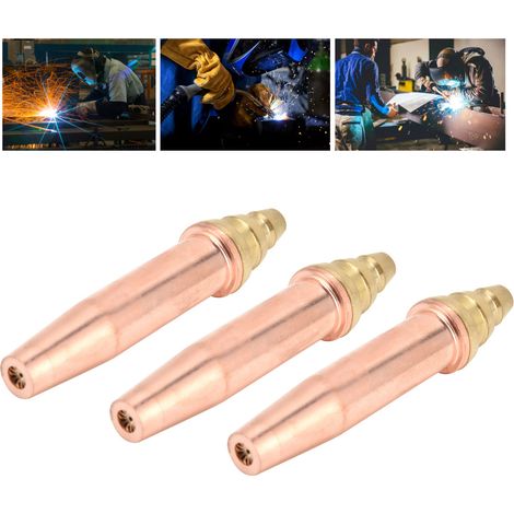Ensemble de trois buses de découpe isobares, buse de découpe au propane, buse pour machine de découpe à flamme CNC n° 1 + n° 2 + n° 3 (1/5)