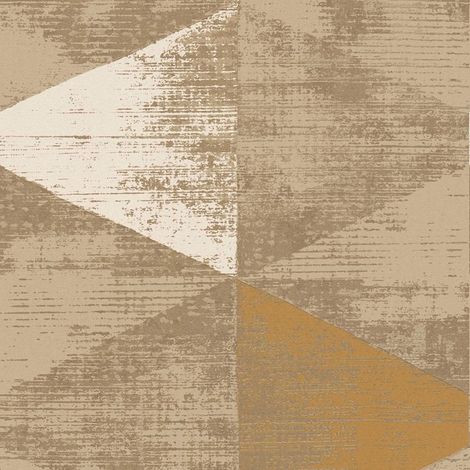 papier peint effet 3D or, jaune et beige - A.S. Création (1/7)