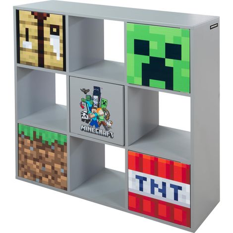 Étagère 3x3 pour Enfants avec 9 Compartiments, 5 Portes Push-Open (1/5)