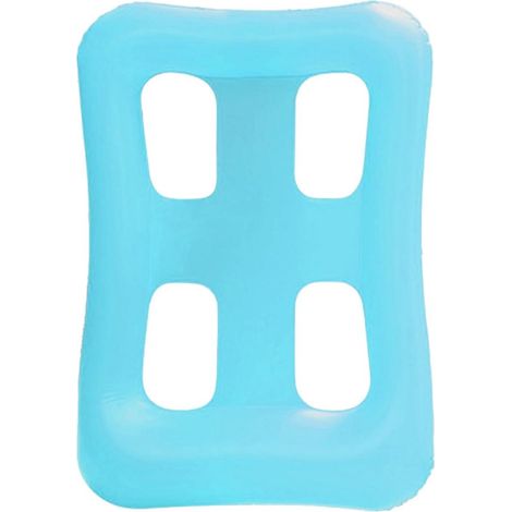 Bouée pour adulte - Chaise flottante - Détendez-vous dans l'eau - Dossier ergonomique - Env. 90 x 120 cm - Bleu clair (1/5)