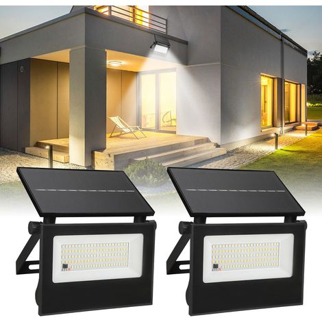 TolleTour 2X LED Solar Wandleuchte Strahler Lampen mit Bewegungsmelder Balkon Außen Treppen