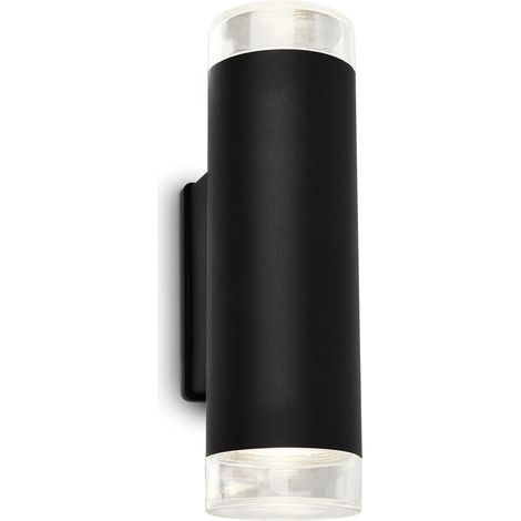 Applique murale LED d'extérieur, lampe murale LED noire, IP44 protection contre les éclaboussures, lumière 4000K blanc neutre, GU10 incl. (1/5)