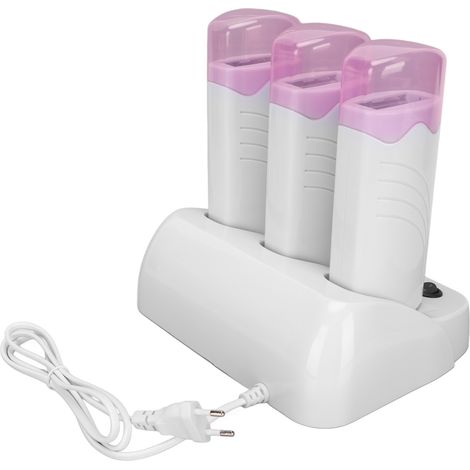 Kit de 3 épilateurs électriques portables pour l'épilation à la cire, idéal pour les voyages (prise UE 220 V). (1/5)