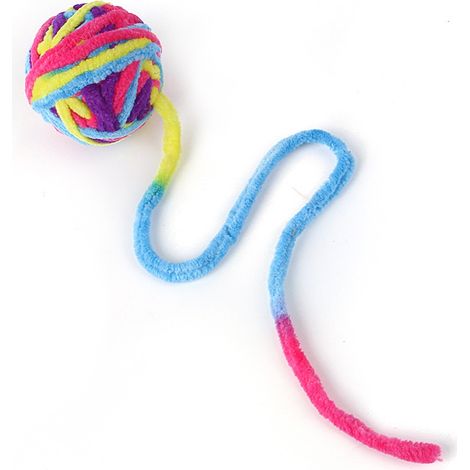 Jouet Chat - Boule En Laine Avec Clochette - Jeu Interactif Pour Intérieur - Lot De 1 (1/5)
