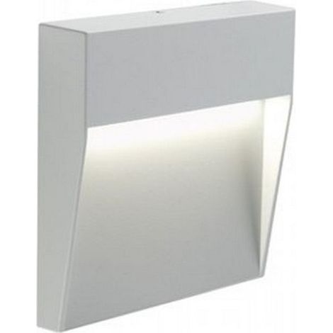 Applique Segnapasso Esterno a Parete Led Illuminazione Giardino Geo Square Sovil - Misure e Watt: 10 cm - 3 W - Colore: Bianco (1/5)