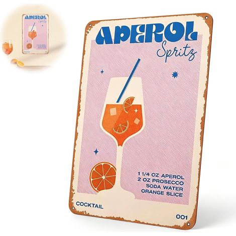 Plaque métallique rétro de pour l’Aperol (1/5)