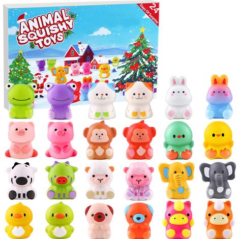 24 Cute 3D Animal Advent Calendar Designs - Christmas Blind Box - W318 - 3D Style (Random Design)