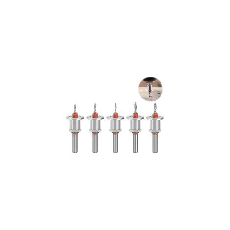 Jeu de 5 forets fraisants de 8 mm pour bois et plastique – foret fraisant + foret à tarauder à butée réglable pour profondeur précise (1/5)