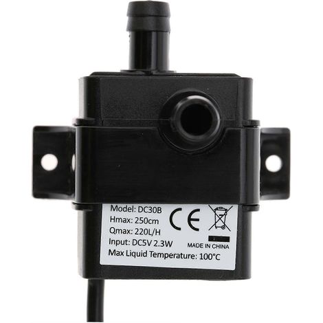 Anself Mini-USB-Wasserpumpe (DC 5 V, 2,3 W), ultraleise, bürstenlos, wasserdicht und tauchfähig, für Springbrunnen/Aquarien, Fördermenge 220 l/h, Förderhöhe 250 cm (1/5)