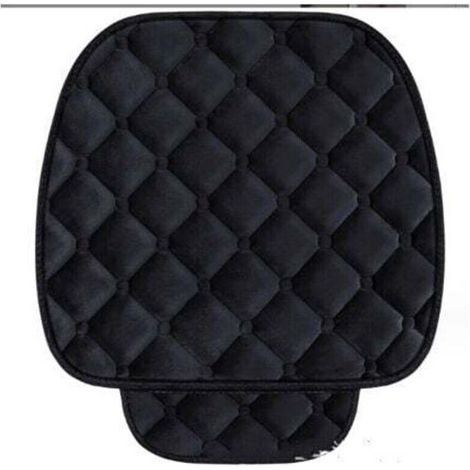 Couvre-siège de voiture en velours noir – Housse antidérapante avec poche de rangement – Confort optimal pour animaux de compagnie