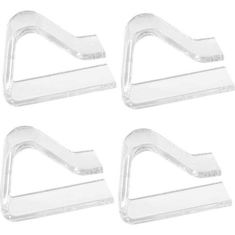 Pinces à Nappe en Plastique, 4 Pièces Pinces à Nappe Antidérapantes, Clips Transparents pour Fixer Les Nappes, Attaches de Nappe de Fête de Mariage de Pique-Nique de Restaurant de Jardin (1/4)
