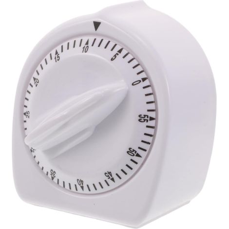 Minuteur Mécanique sans Pile Blanc Cuisine en Plastique Fonctionnant (1/2)