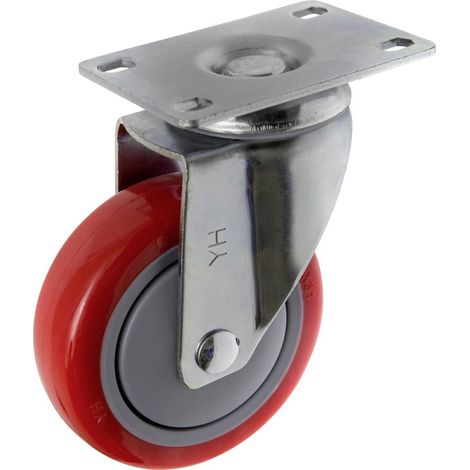 TOOLCRAFT TO-5137953 Ruota orientabile con piastra avvitabile 100 mm in poliuretano (1/3)