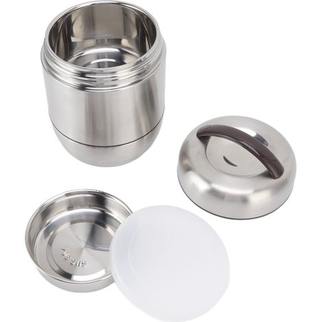 Isolierte Lunchbox aus Edelstahl 304, silber, 1,5 l, B – Doppelwandig, 4-stufig – Auslaufsichere Thermos-Bento-Box (1/5)