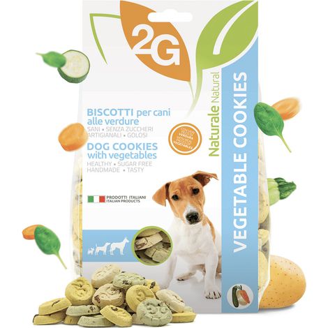 Biscotti per cani VEGETABLE COOKIES alle verdure croccanti e friabili 100% naturali 350 g