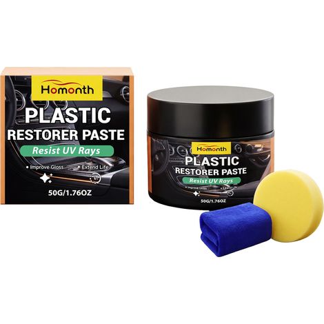 Plastic Care Cream for Car Interior Surfaces - Convenient Daily Care Cream (50g x 1 + Sponge x 1 + Towel x 1) -- BIEMMEDUE (1/5)