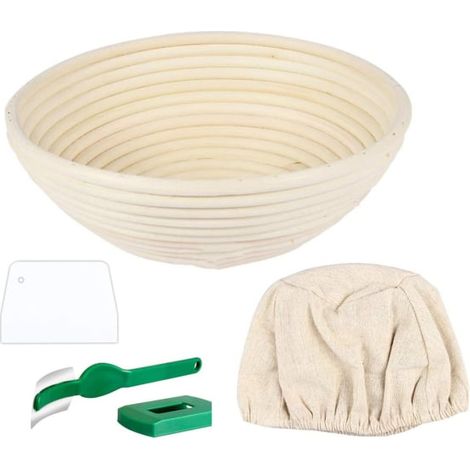 Corbeille à pain en tissu avec raclette de pâte