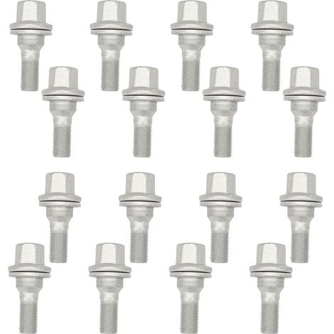 16pcs M12 x 1,25 Boulon Roue Pour Berlingo Picasso C3 C4 106 206 Zafira Jumper 307 308 406 407 3008 5008 Boulon Roue
