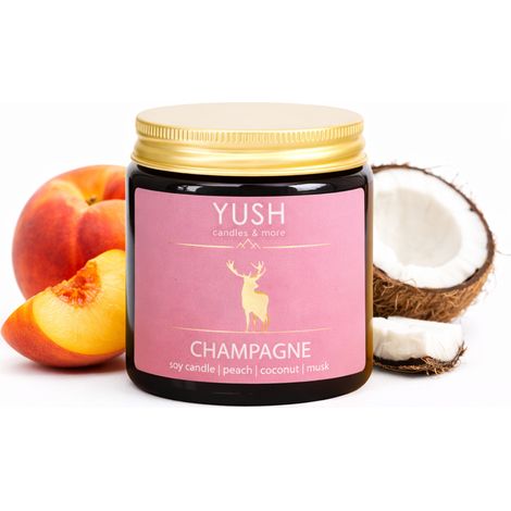 Champagner – Sojakerze mit Champagnerduft – yush – 120 ml (1/5)