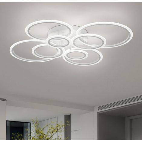 Lustre LED avec Telecommande 127W Lumiere Gradable Blanc (1/5)